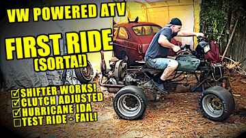 Test Ride (SORTA!) - VW Motorcycle - ATVW Junkyard Build - Part 11