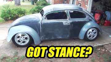 Last Minute Show Prep - ROTTEN OLD 1956 Chop Top Oval VW Beetle - 55