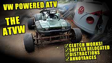 Clutch Works! - Shifter Relocation - VW Motorcycle - ATVW Junkyard Build - Part 10