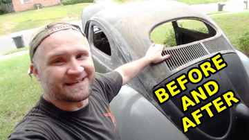 Before & After/More Welding - ROTTEN OLD 1956 Chop Top Oval VW Beetle - 43