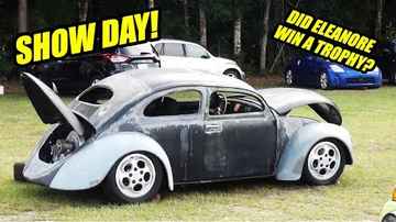 DAY OF VW SHOW - ROTTEN OLD 1956 Chop Top Oval VW Beetle - 56