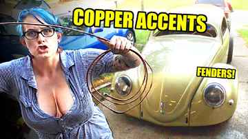 FENDERS / Custom Copper Accents / Hood Cable - 1956 VW BEETLE - 168
