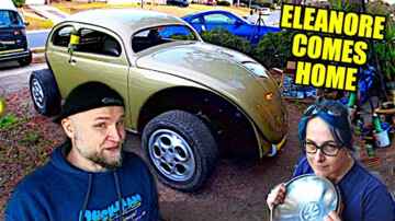 Eleanore Comes Home - ROTTEN OLD CHOP TOP 1956 VW BEETLE - 161
