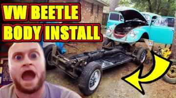 VW Beetle Body Put on Pan - Replace VW Floor Pans