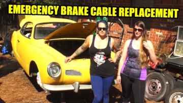 Parking Brake Cable Replacement (Disc Brakes) - 1971 VW Karmann Ghia - Part 9