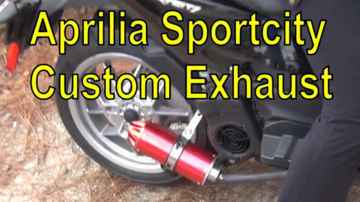Before/After - Aprilia SportCity Custom Exhaust