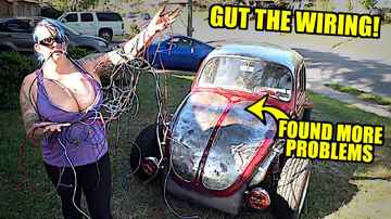 🔥⚡LET'S GUT THE WIRING!⚡🔥 - VW Super Beetle Volksrod Project - 03
