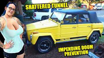 💥VW Thing Frame/Tunnel Shattered!💥 - 🔧Weld and Fabrication E-brake Repair🔧