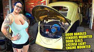 🔧Mount Engine - Final Car Show Prep!💥 - 1956 Chop Top VW Beetle - 179